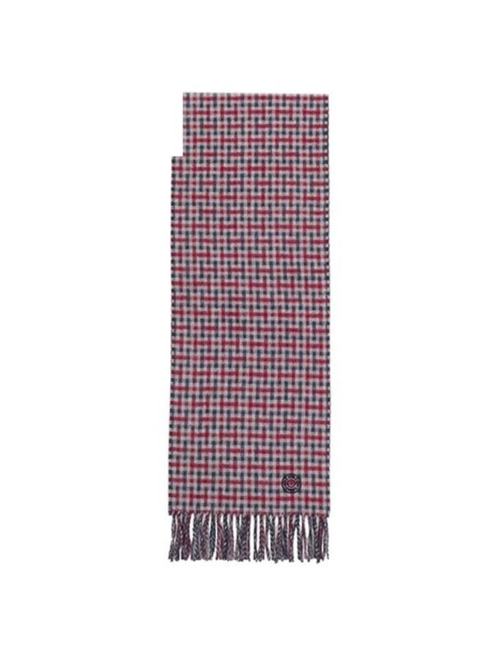 Hermes Scarf H Ecose Recto Verso Cashmere Navy Red Check